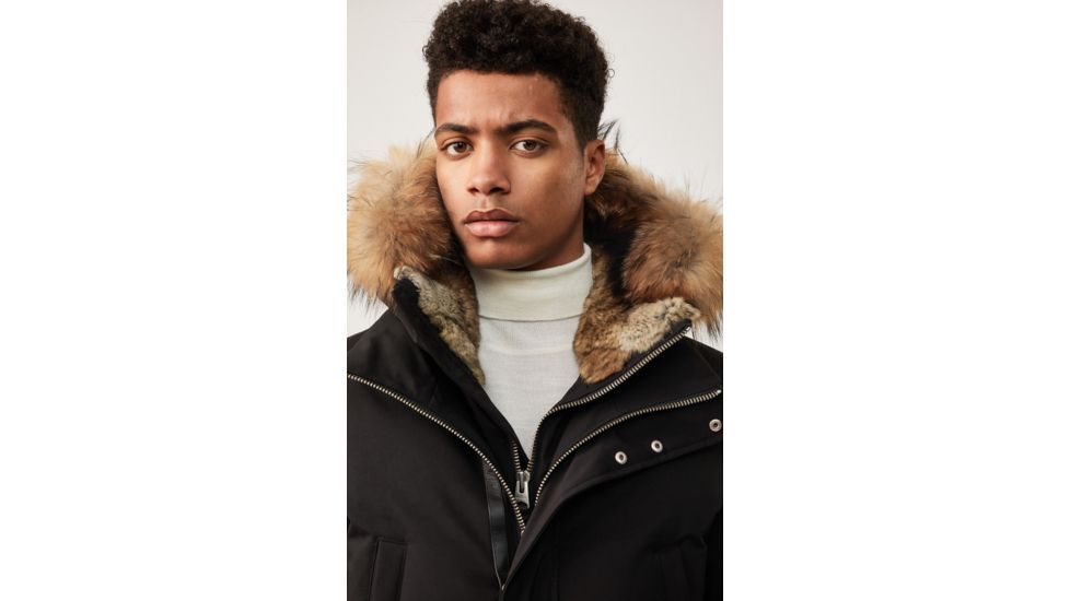Mackage Edward Down Parka w/Removable Fur - Mens, Black, 44, Edward-R-Black-44