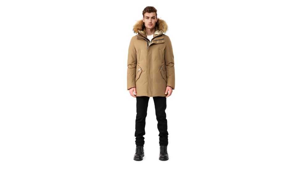 Mackage Edward Down Parka w/Removable Fur - Mens, Sand, 44, Edward-R-Sand-44