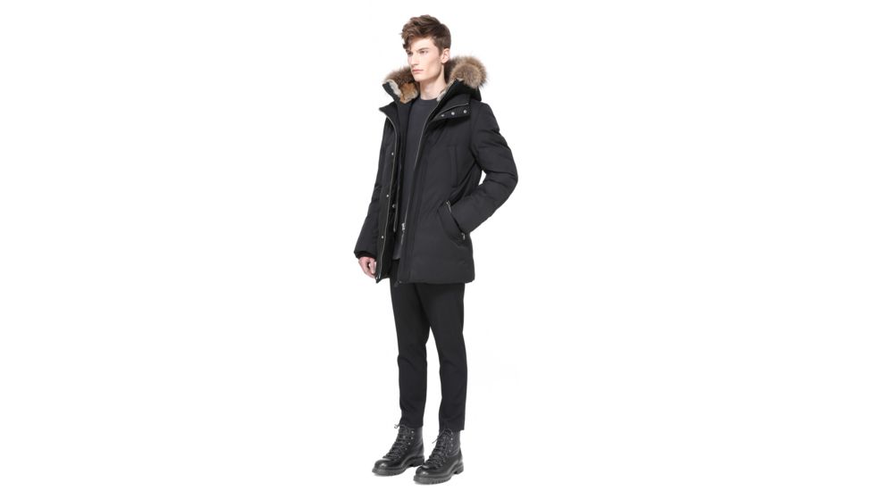 Mackage Edward Hip Length Down Winter Parka With Fur - Men's, Black, 3XL, EDWARD-BLACK-46