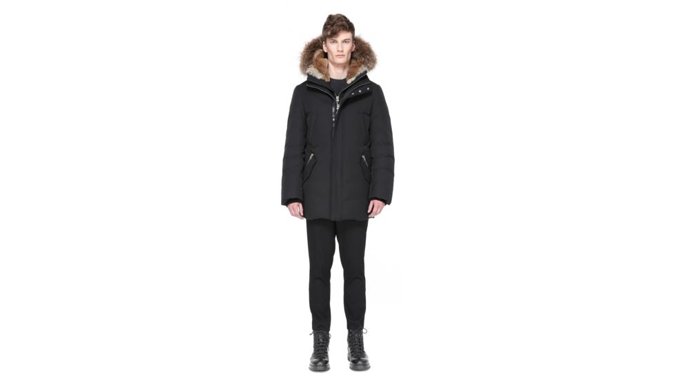 Mackage Edward Hip Length Down Winter Parka With Fur - Men's, Black, 3XL, EDWARD-BLACK-46