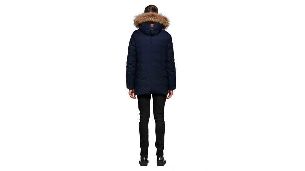 Mackage Edward Hip Length Down Winter Parka With Fur - Men's, Navy, 36, EDWARD-NAVY-36