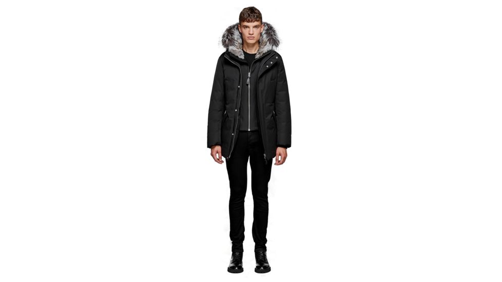 Mackage Edward-X Hip Length Down Winter Parka With Fur - Mens, Black, 46, EDWARD-X-BLACK-46