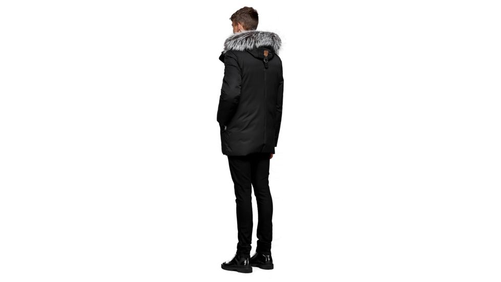 Mackage Edward-X Hip Length Down Winter Parka With Fur - Mens, Black, 46, EDWARD-X-BLACK-46
