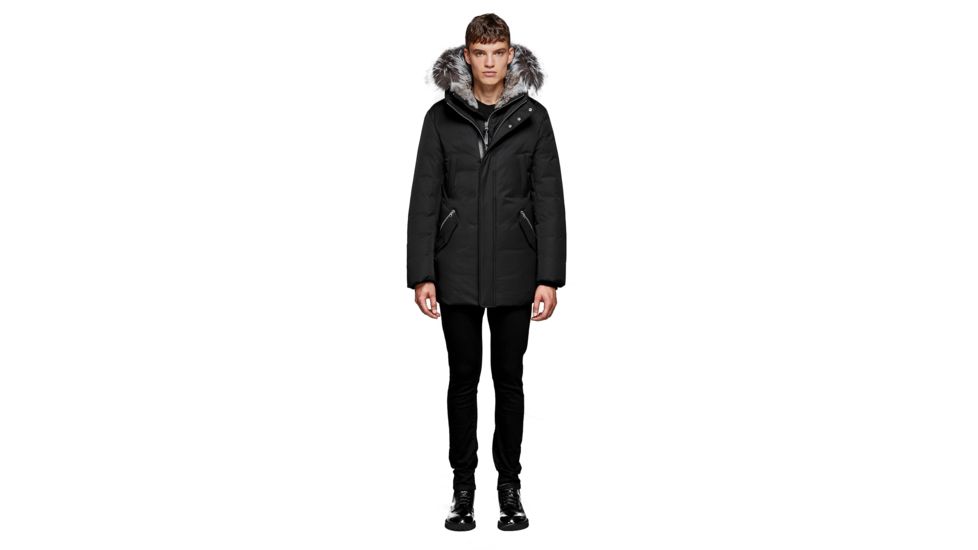 Mackage Edward-X Hip Length Down Winter Parka With Fur - Mens, Black, 46, EDWARD-X-BLACK-46