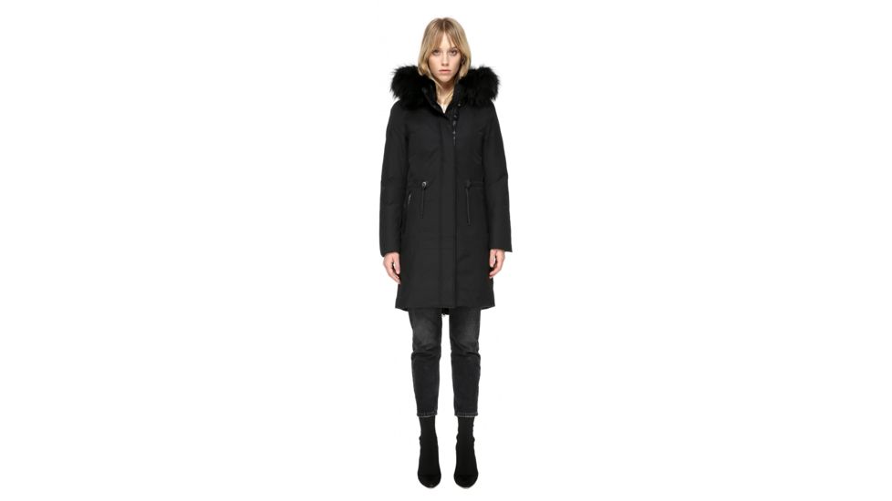 Mackage Enia Mid Length Winter Down Coat With Fur - Womens, Black, Extra Small ENIA-BLACK-XS