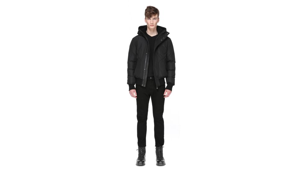 Mackage Florian Winter Down Bomber Jacket With Fur - Mens, Black, 46 FLORIAN-BLACK-46