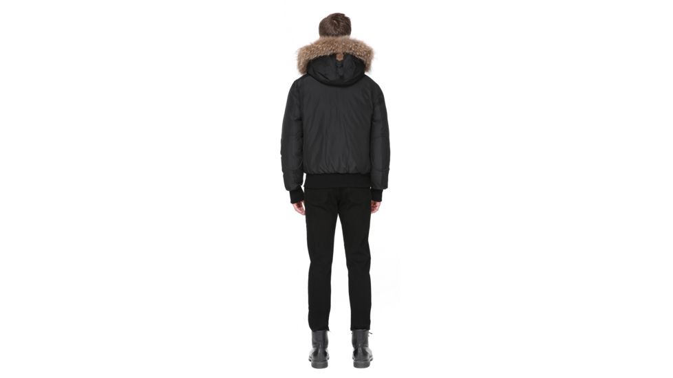 Mackage Florian Winter Down Bomber Jacket With Fur - Mens, Black, 46 FLORIAN-BLACK-46