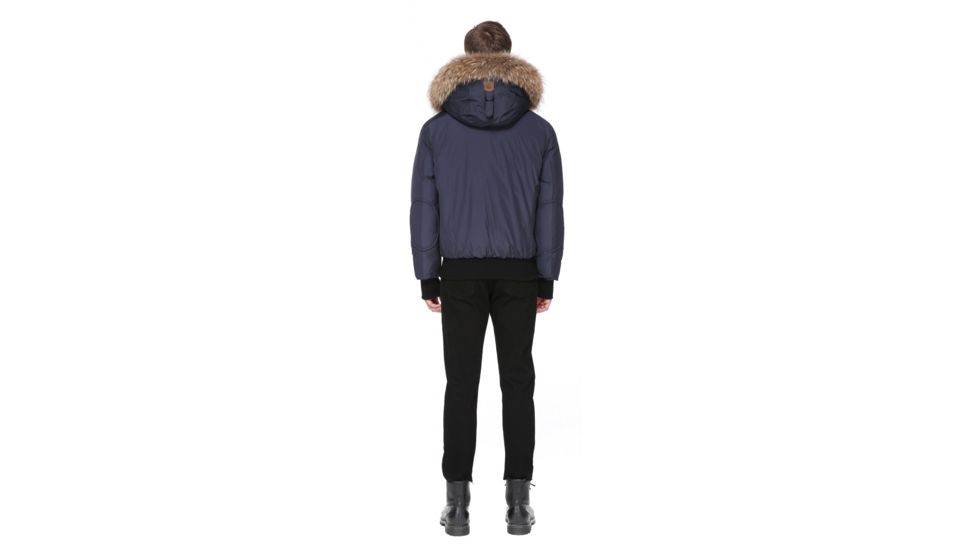 Mackage Florian Winter Down Bomber Jacket With Fur - Mens, Ink, 36 FLORIAN-INK-36