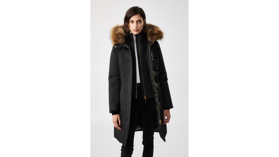 Mackage Harlowe Down Coat - Womens, Black / Natural Fur, Extra Small, Harlowe-R-Black-XS