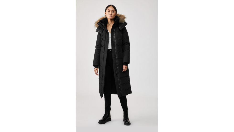 Mackage Jada Maxi Down Coat - Womens, Black / Natural Fur, Extra Small, Jada-R-Black-XS