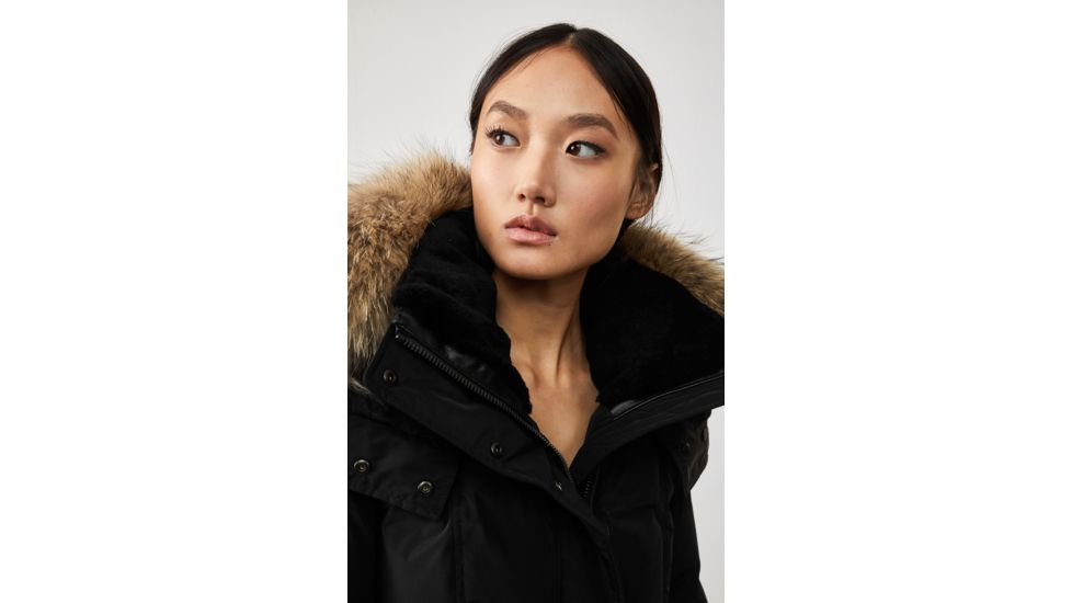Mackage Jada Maxi Down Coat - Womens, Black / Natural Fur, Extra Small, Jada-R-Black-XS