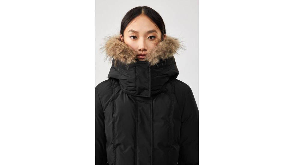 Mackage Jada Maxi Down Coat - Womens, Black / Natural Fur, Extra Small, Jada-R-Black-XS