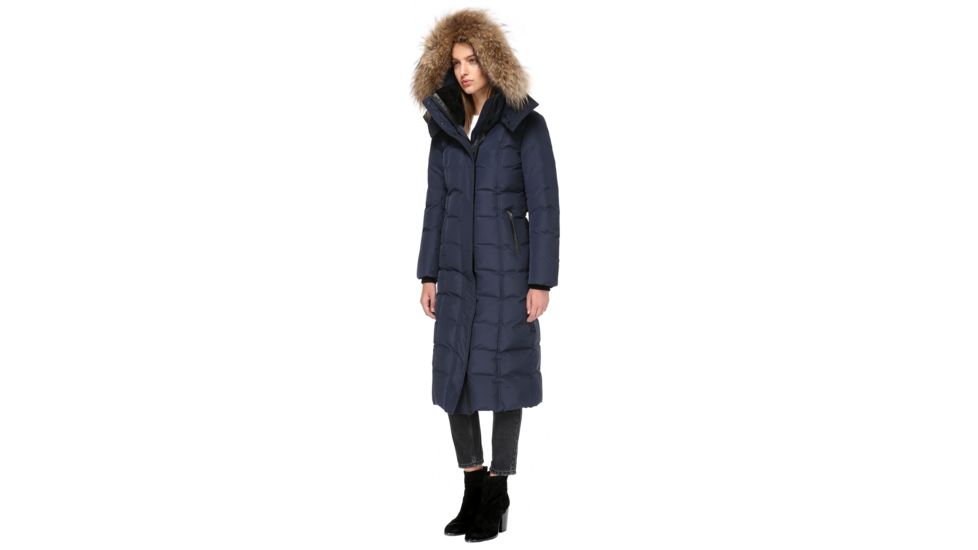 Mackage Jada Maxi Length Winter Down Coat With Sheepskin - Womens, Ink, Extra Small JADA-INK-XS