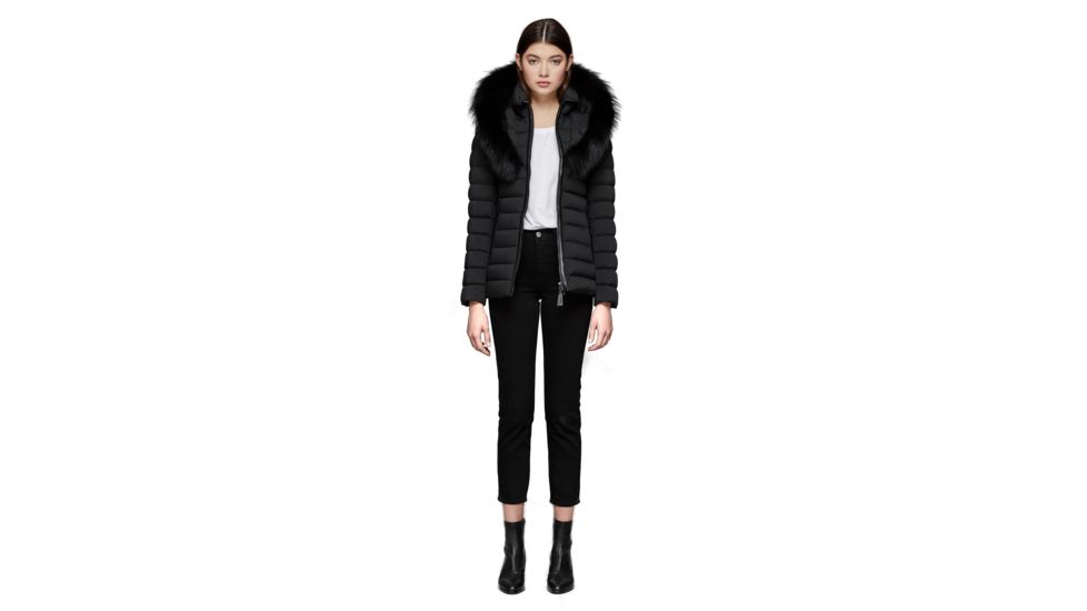 Mackage Kadaliina-X, Black-Fox Fur, S, KADALIINA-X-BLACK-FOX FUR-S
