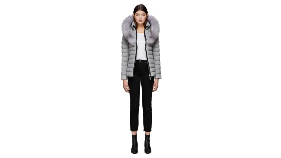 Mackage Kadalina-X Light Down Jacket With Fur Trimmed Collar - Womans, Mineral, Small, KADALIINA-X-MINERAL-S