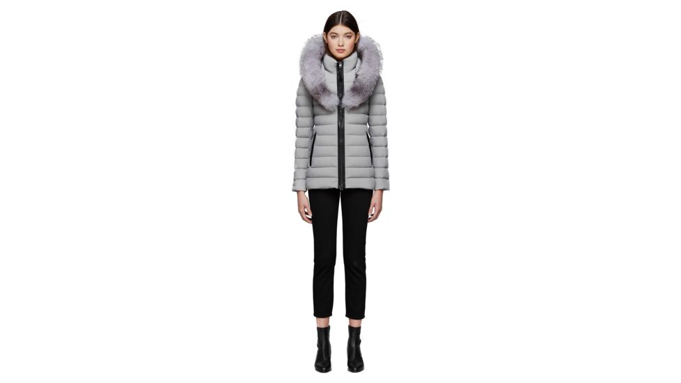 Mackage Kadalina-X Light Down Jacket With Fur Trimmed Collar - Womans, Mineral, Small, KADALIINA-X-MINERAL-S