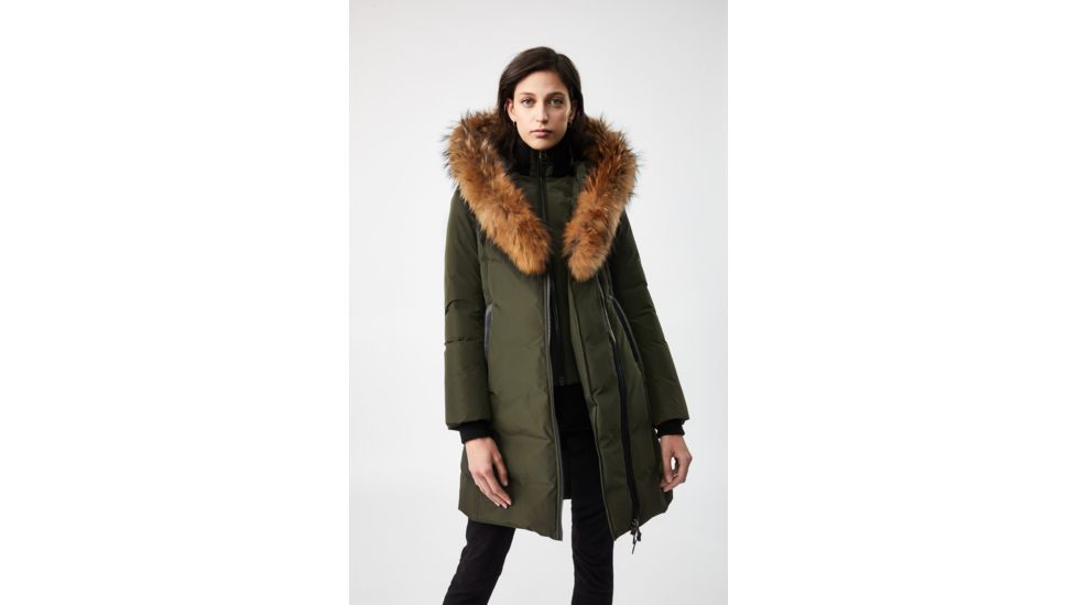 Mackage Kay Down Coat - Womens, Army / Natural Fur, Large, Kay-R-Army-L