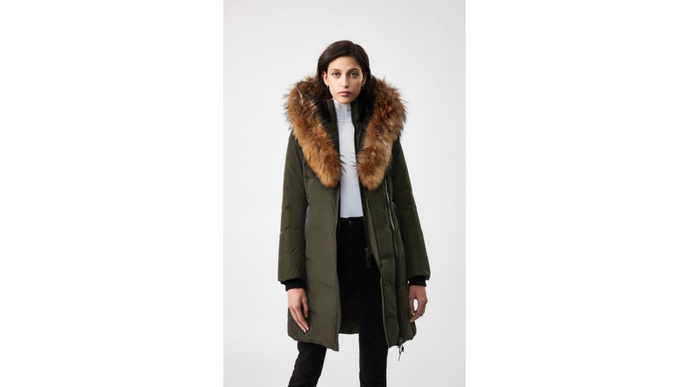 Mackage Kay Down Coat - Womens, Army / Natural Fur, Large, Kay-R-Army-L