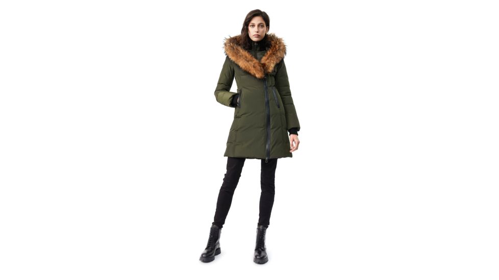 Mackage Kay Down Coat - Womens, Army / Natural Fur, Large, Kay-R-Army-L