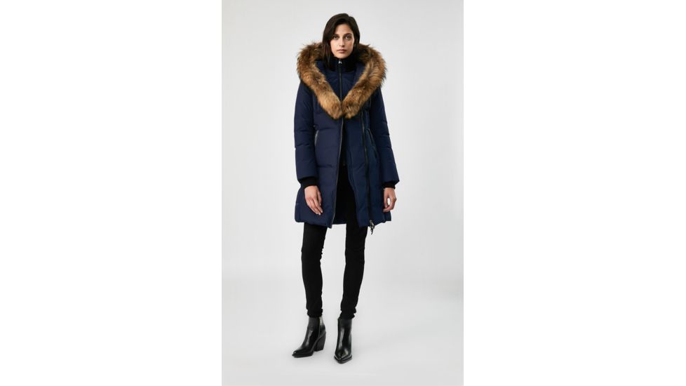 Mackage Kay Down Coat - Womens, Navy / Natural Fur, Large, Kay-R-Navy-L
