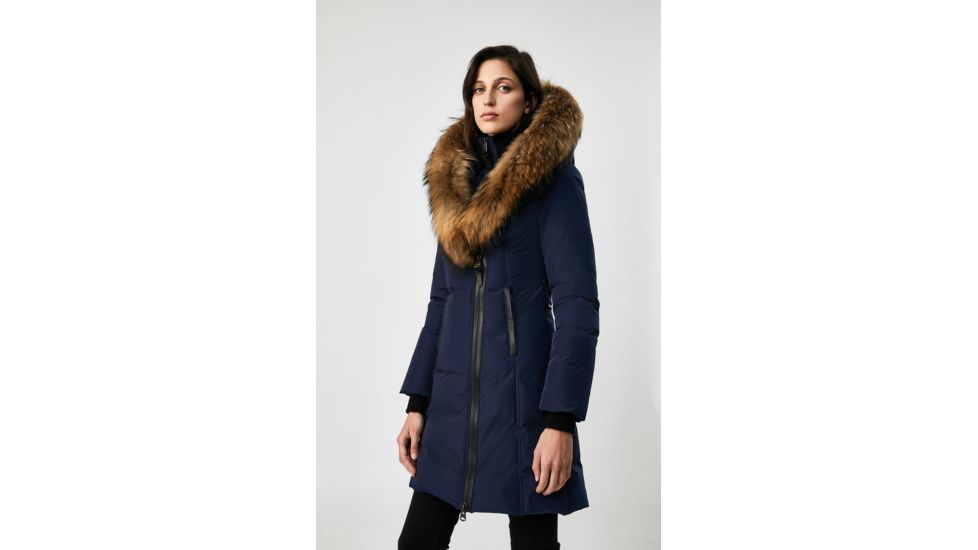 Mackage Kay Down Coat - Womens, Navy / Natural Fur, Large, Kay-R-Navy-L