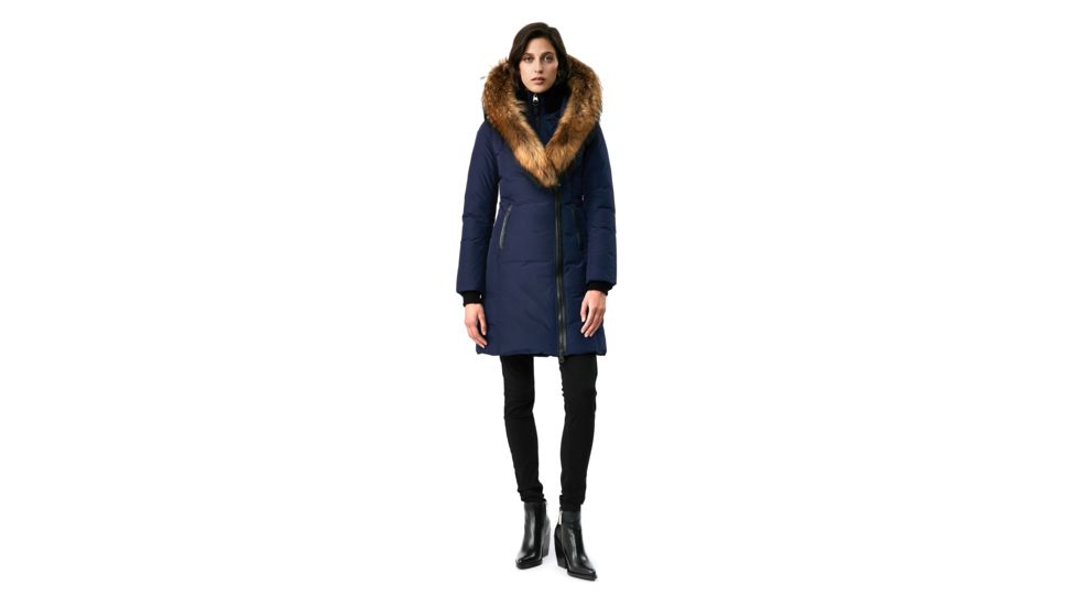 Mackage Kay Down Coat - Womens, Navy / Natural Fur, Large, Kay-R-Navy-L