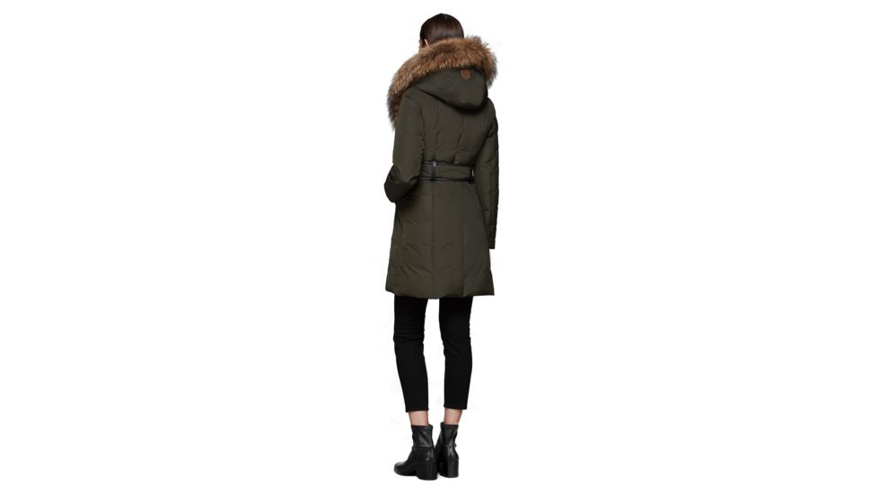 Mackage Kay Mid Length Winter Down Coat With Fur Collar - Womens, Army, Small, KAY-ARMY-S