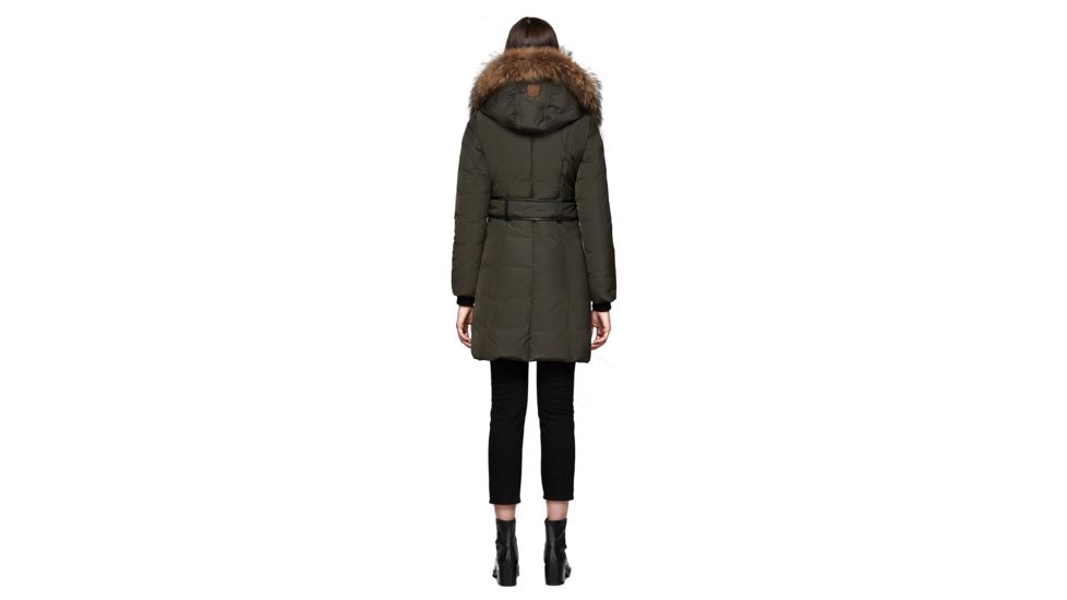 Mackage Kay Mid Length Winter Down Coat With Fur Collar - Womens, Army, Small, KAY-ARMY-S