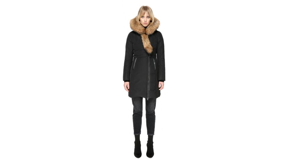 Mackage Kay Mid Length Winter Down Coat With Fur Collar - Womens, Black, Extra Small KAY-BLACK-XS