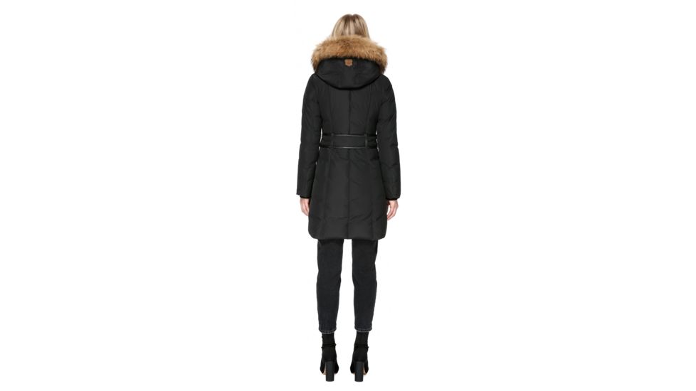 Mackage Kay Mid Length Winter Down Coat With Fur Collar - Womens, Black, Extra Small KAY-BLACK-XS