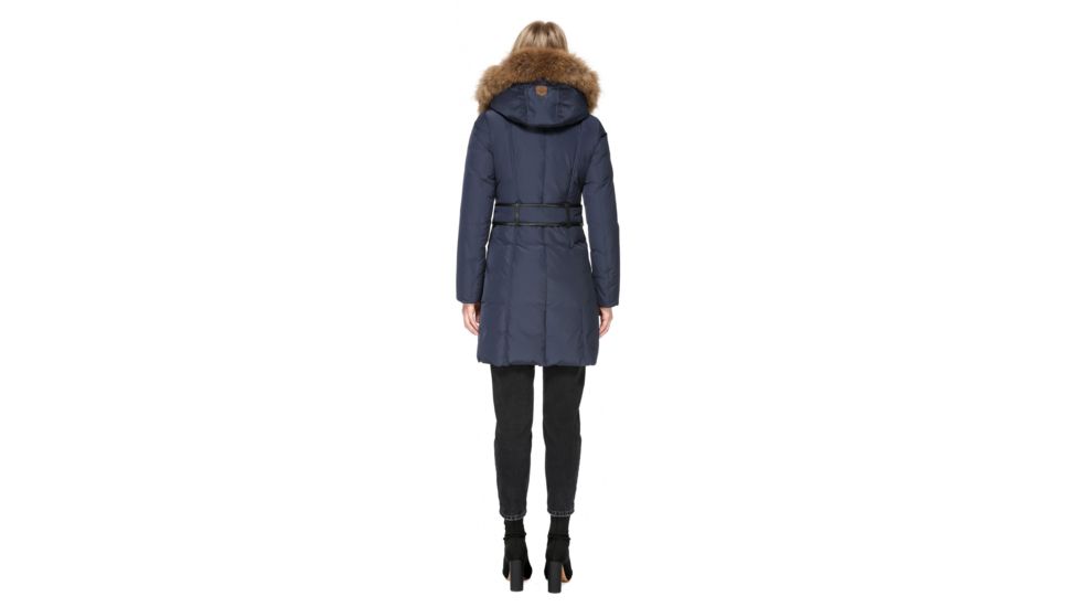 Mackage Kay Mid Length Winter Down Coat With Fur Collar - Womens, Ink, Extra Small KAY-INK-XS