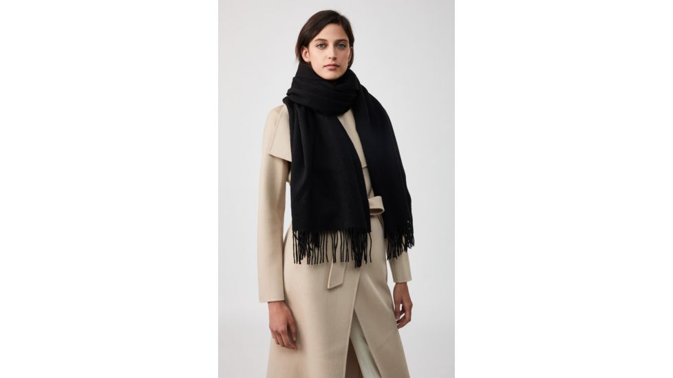 Mackage Luki Wool Scarf, Black, One Size, Luki-Black