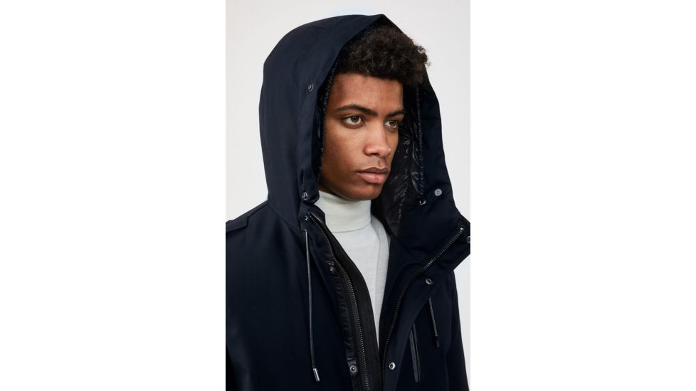 Mackage Moritz Fur-Trim Parka - Mens, Navy / Natural Fur, 44, Moritz-DR-Navy-44