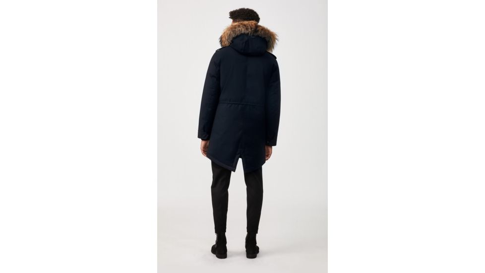 Mackage Moritz Fur-Trim Parka - Mens, Navy / Natural Fur, 44, Moritz-DR-Navy-44