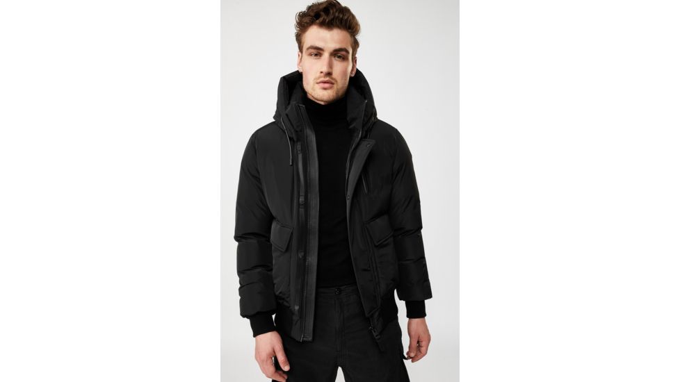 Mackage Nathan Down Bomber Jacket - Mens, Black, 36, Nathan-NF-Black-36