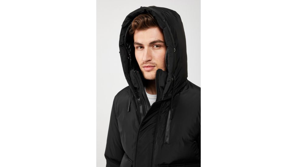 Mackage Nathan Down Bomber Jacket - Mens, Black / Natural Fur, 36, Nathan-F-Black-36