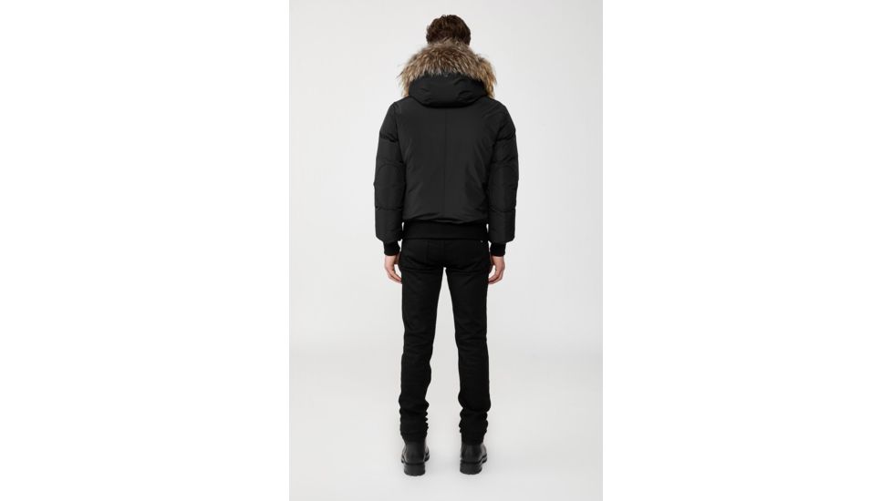 Mackage Nathan Down Bomber Jacket - Mens, Black / Natural Fur, 36, Nathan-F-Black-36
