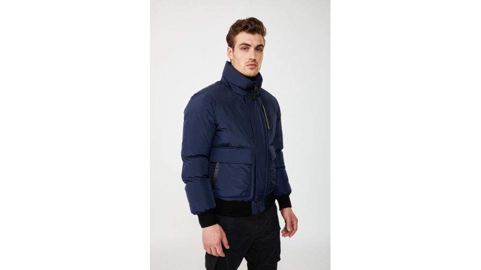 Mackage Nathan Down Bomber Jacket - Mens, Navy, 46, Nathan-NF-Navy-46