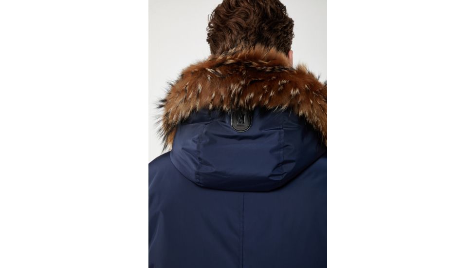 Mackage Raf Down Coat - Mens, Navy / Natural Fur, 42, Raf-Navy-42