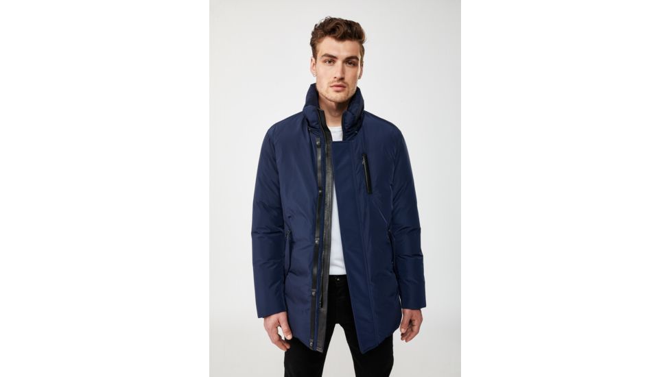 Mackage Raf Down Coat - Mens, Navy / Natural Fur, 42, Raf-Navy-42