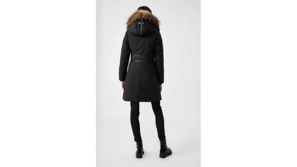 Mackage Trish Mid-Length Down Coat - Womens, Black / Natural Fur, Medium, Trish-R-Black-M
