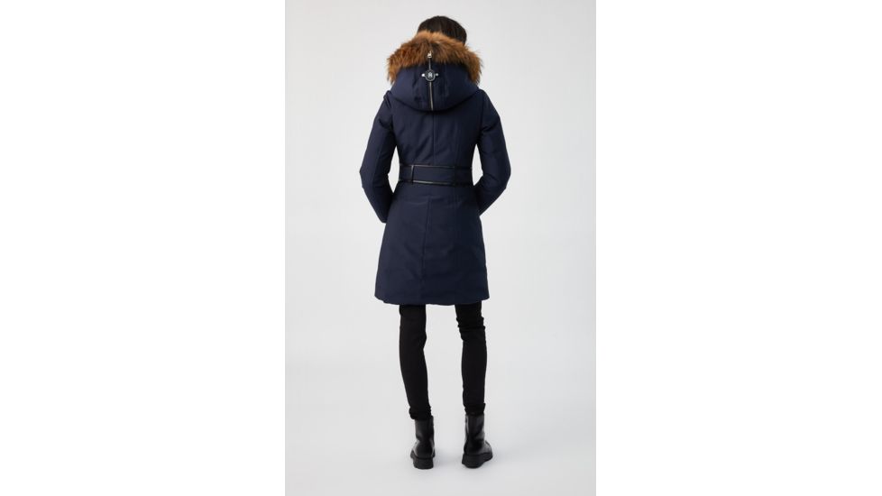 Mackage Trish Mid-Length Down Coat - Womens, Navy / Natural Fur, Small, Trish-R-Navy-S