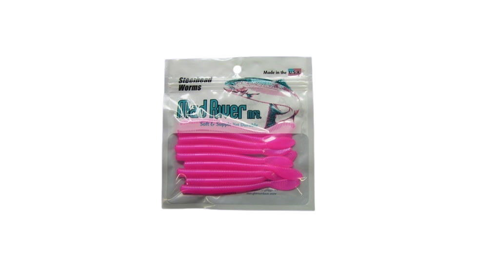 Mad River Steelhead Worm, 9, 3in, Pink Haze, SW09-3