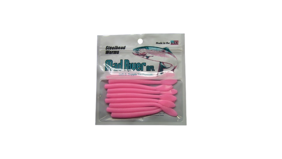 Mad River Steelhead Worm, 9, 3in, Shrimp Pink, SW03-3