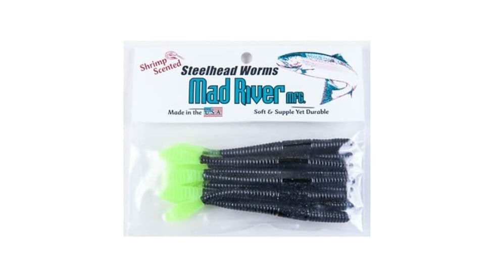 Mad River Steelhead Worm, 9, 4in, Fluorescent Orange, SW04-4