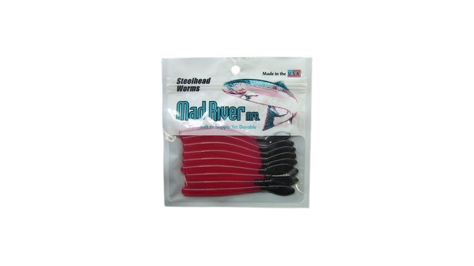 Mad River Steelhead Worm, 7, 4in, Nightmare, SW11-4