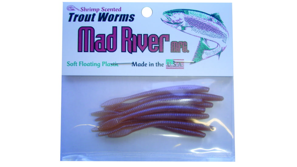 Mad River Trout Worm Worm, 10, 2 1/2in, Earthworm, TW-11