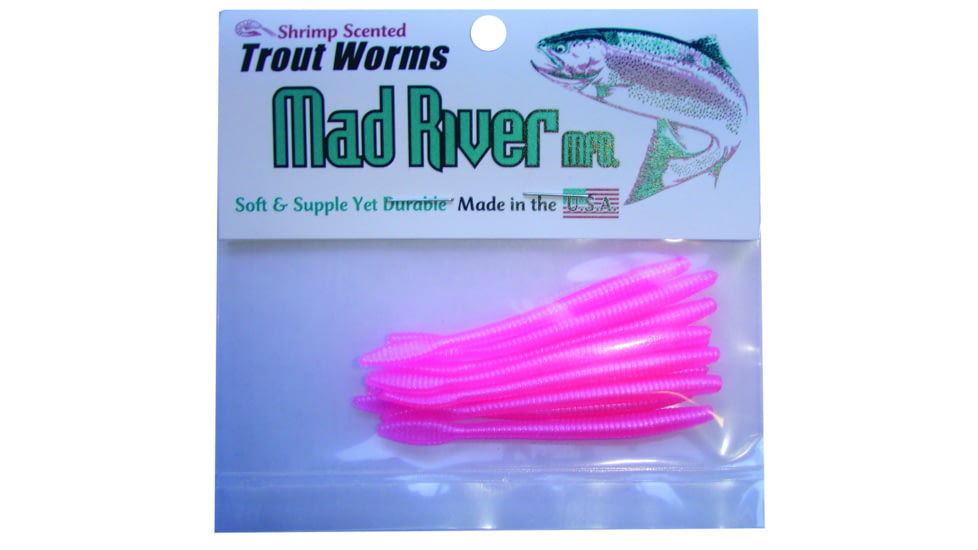 Mad River Trout Worm Worm, 10, 2 1/2in, Pink Pearl, TW-02