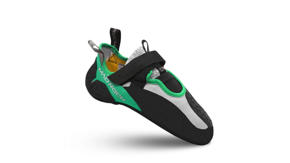 Mad Rock Drone LV Climbing Shoes - Mens, Black/Green, 3.5, 450-3.5