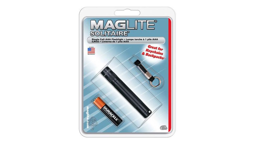 MagLite Solitaire AAA 1-Cell Incandescent Flashlight, Black, Blister Pack, K3A016